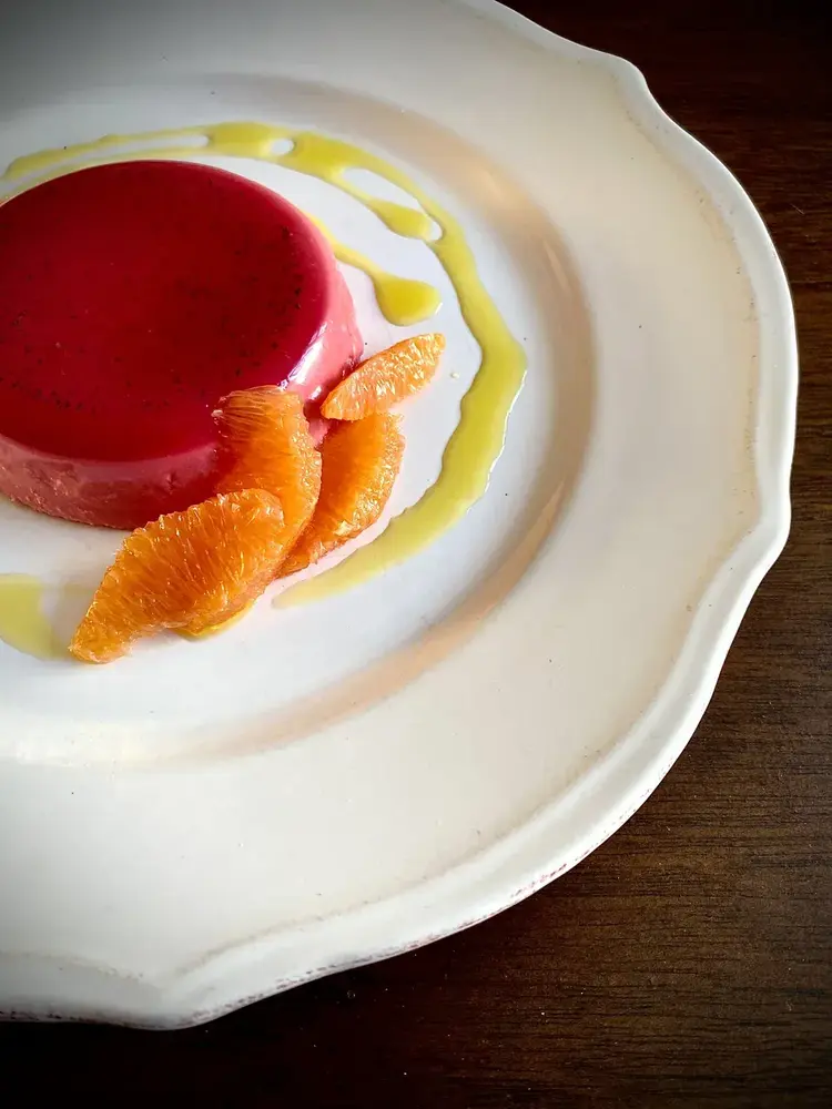 Beet, Buttermilk and Maple Lavender Pana Cotta