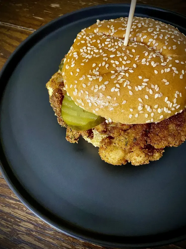 Hot Nashville Style Cauliflower Sandwich