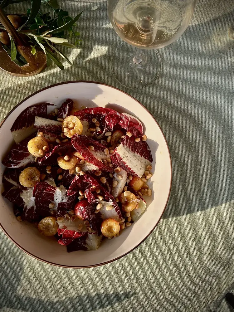 Rainier Cherry and Radicchio Salad