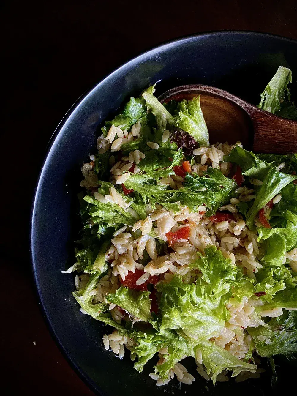Warm Salad With Crab Orzo