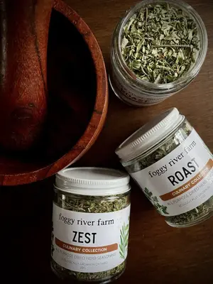 Foggy River Farm ecologically grown herb seasonings from Ontario