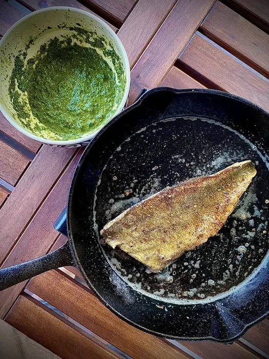 Seared Harissa Pickerel