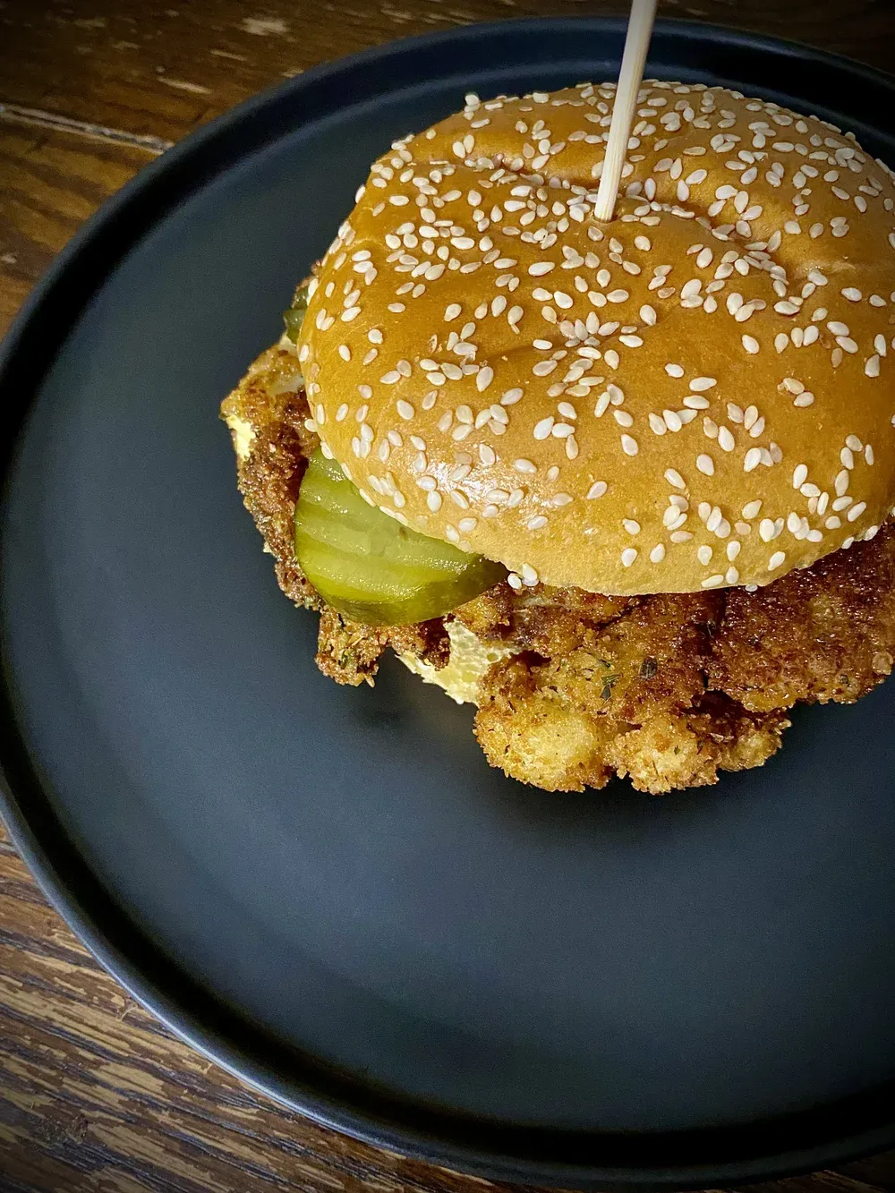 Hot Nashville Style Cauliflower Sandwich