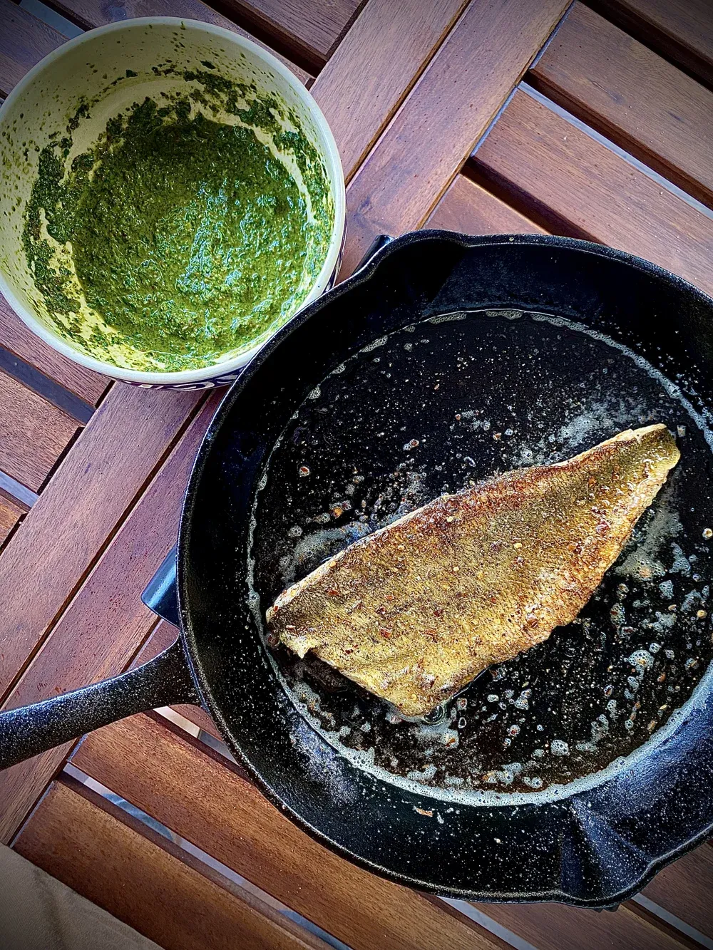 Seared Harissa Pickerel